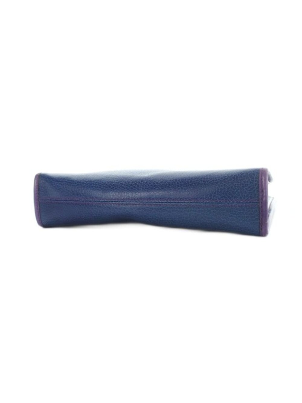 Celine Clutch Second Leather Logo Blue Purple - Picture 3 of 5